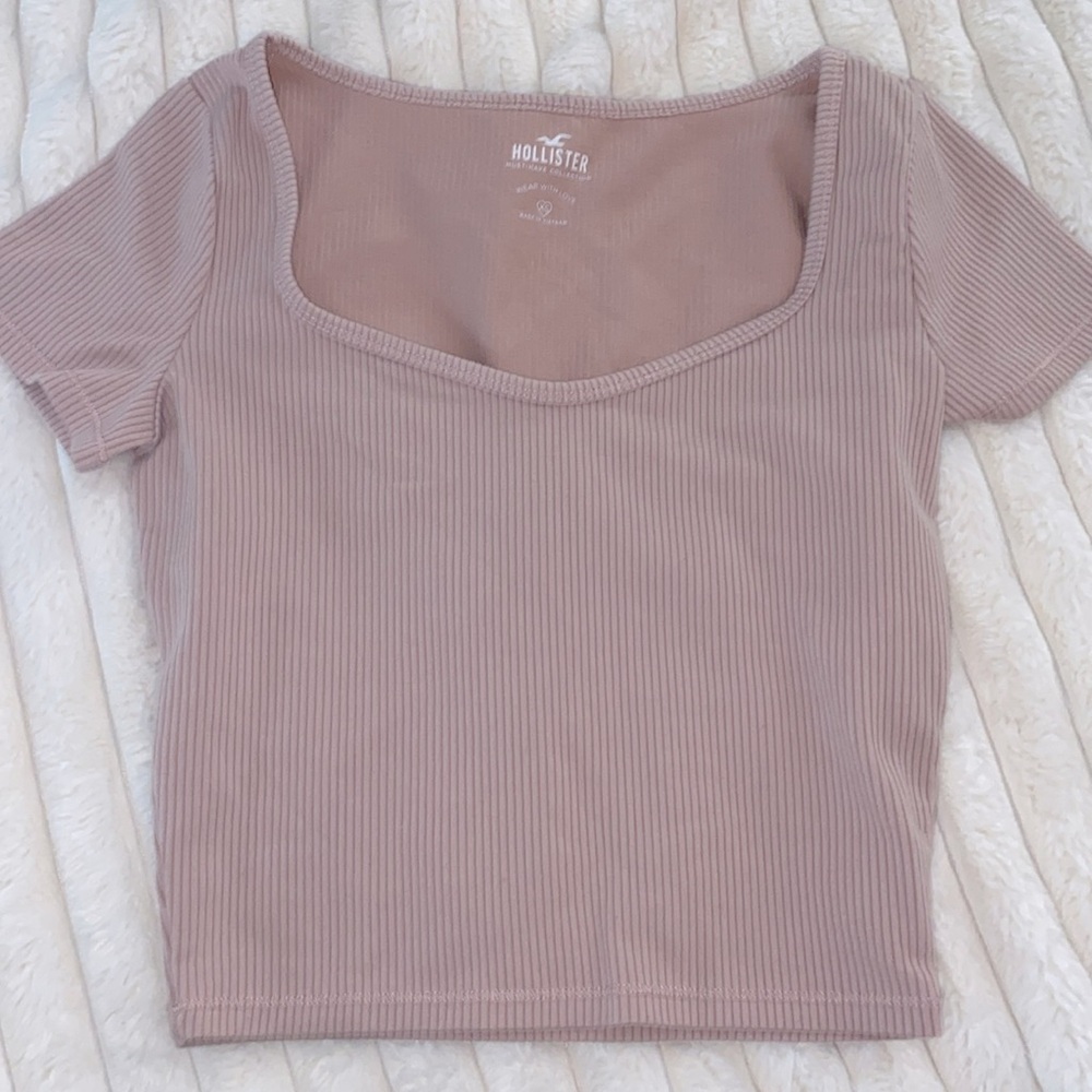 Pink ribbed crop top. Size xs